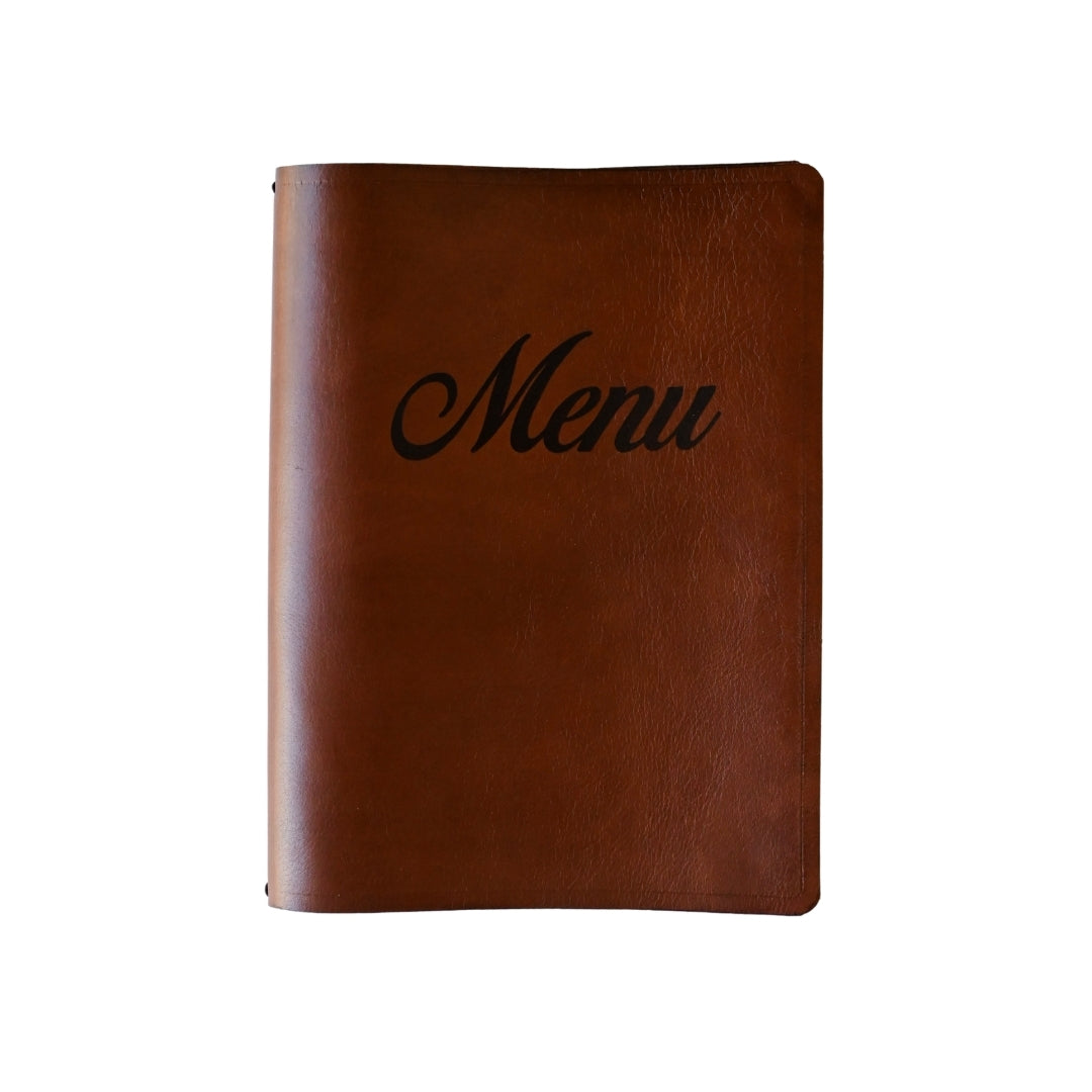 A5 Menu Cover Dark Tan