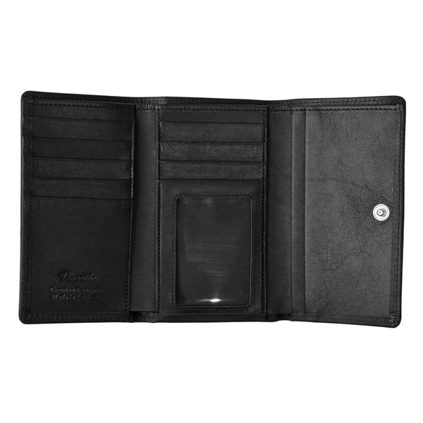 Black Kangaroo Tri Fold Purse