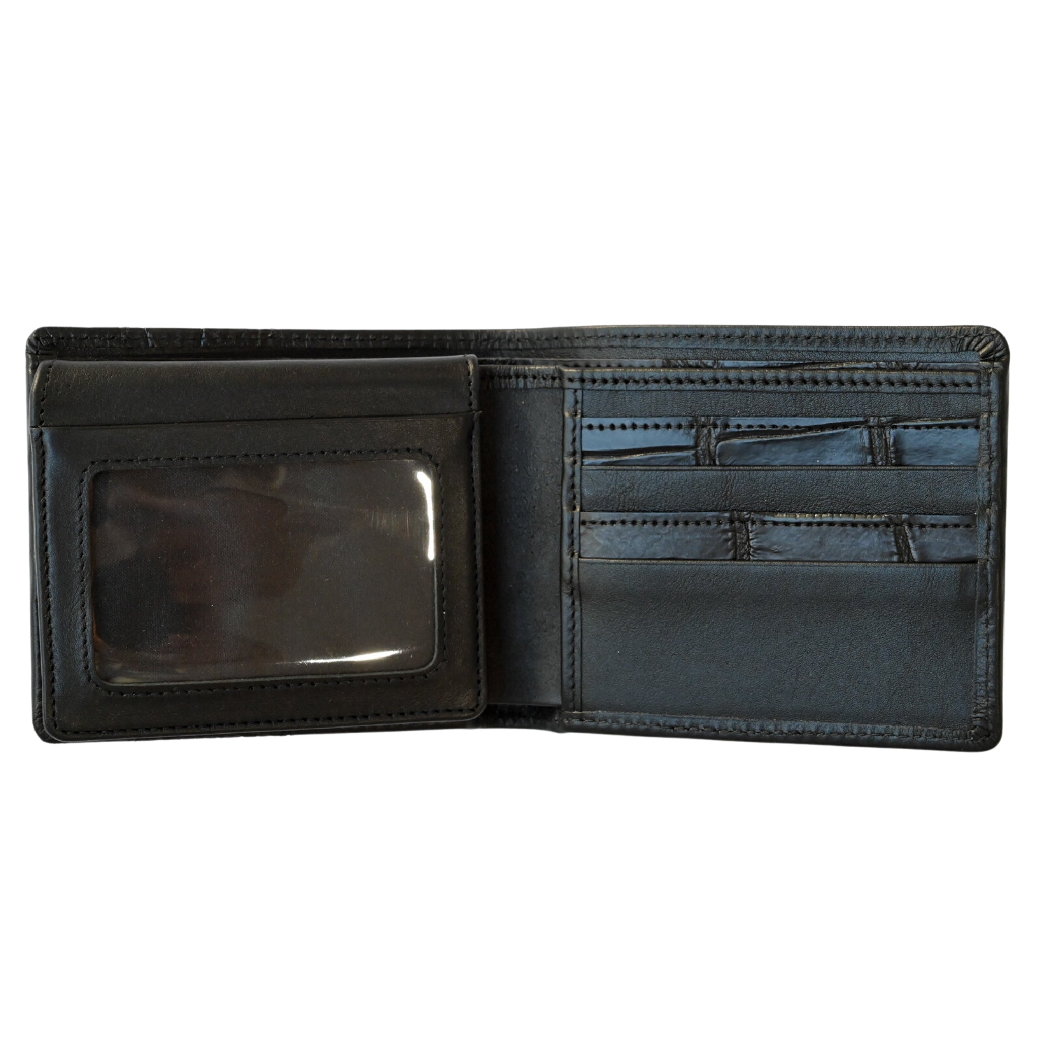 Black Crocodile & Kangaroo Wallet