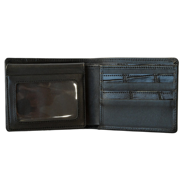 Black Crocodile & Kangaroo Wallet