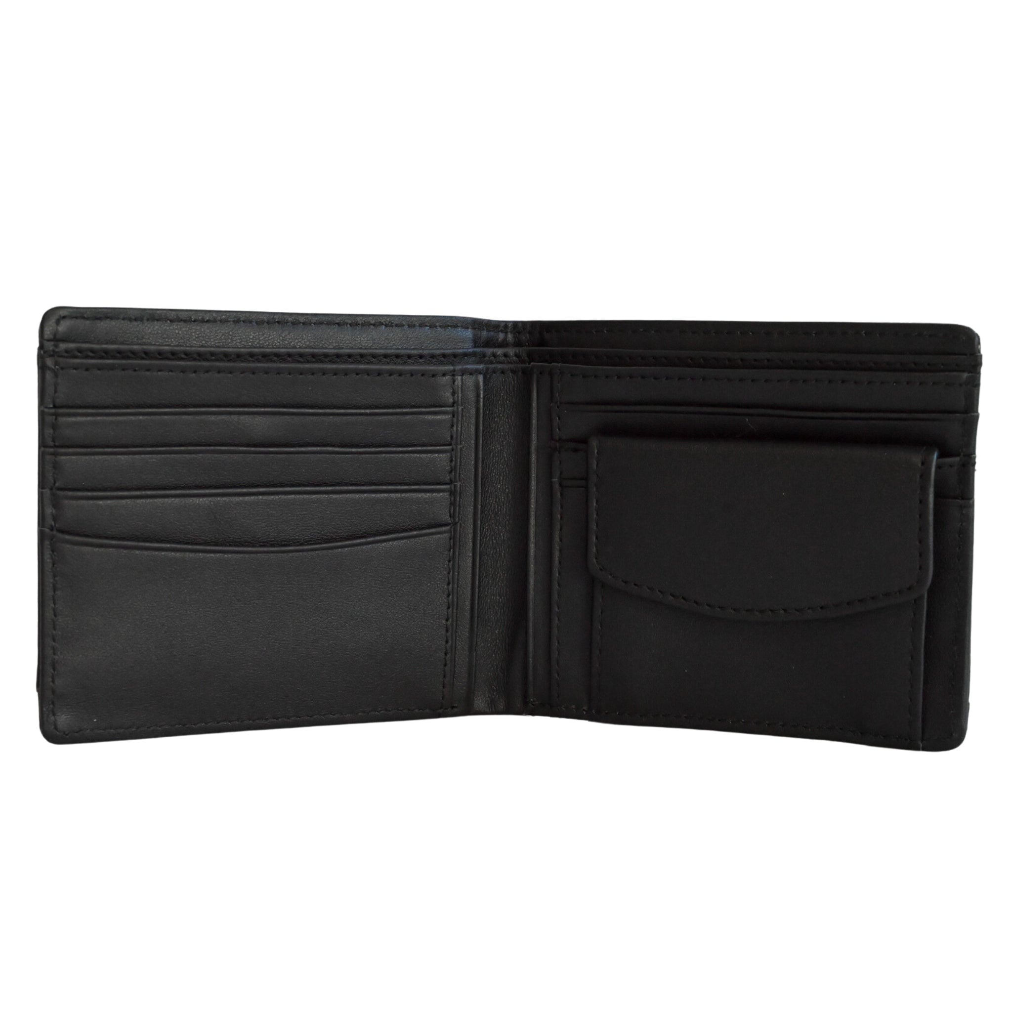Black Emu & Kangaroo Wallet - Open
