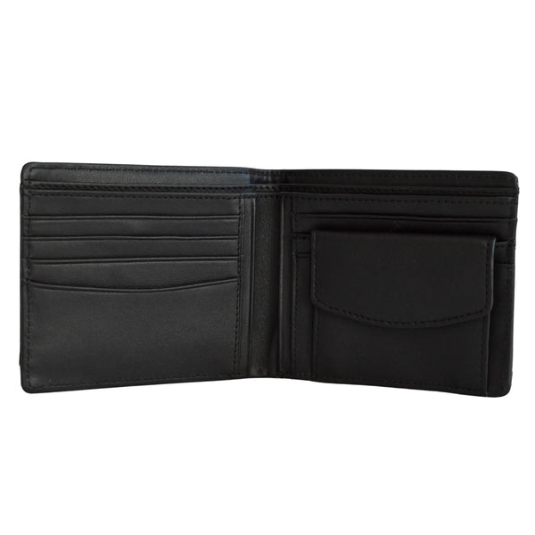 Black Emu & Kangaroo Wallet - Open