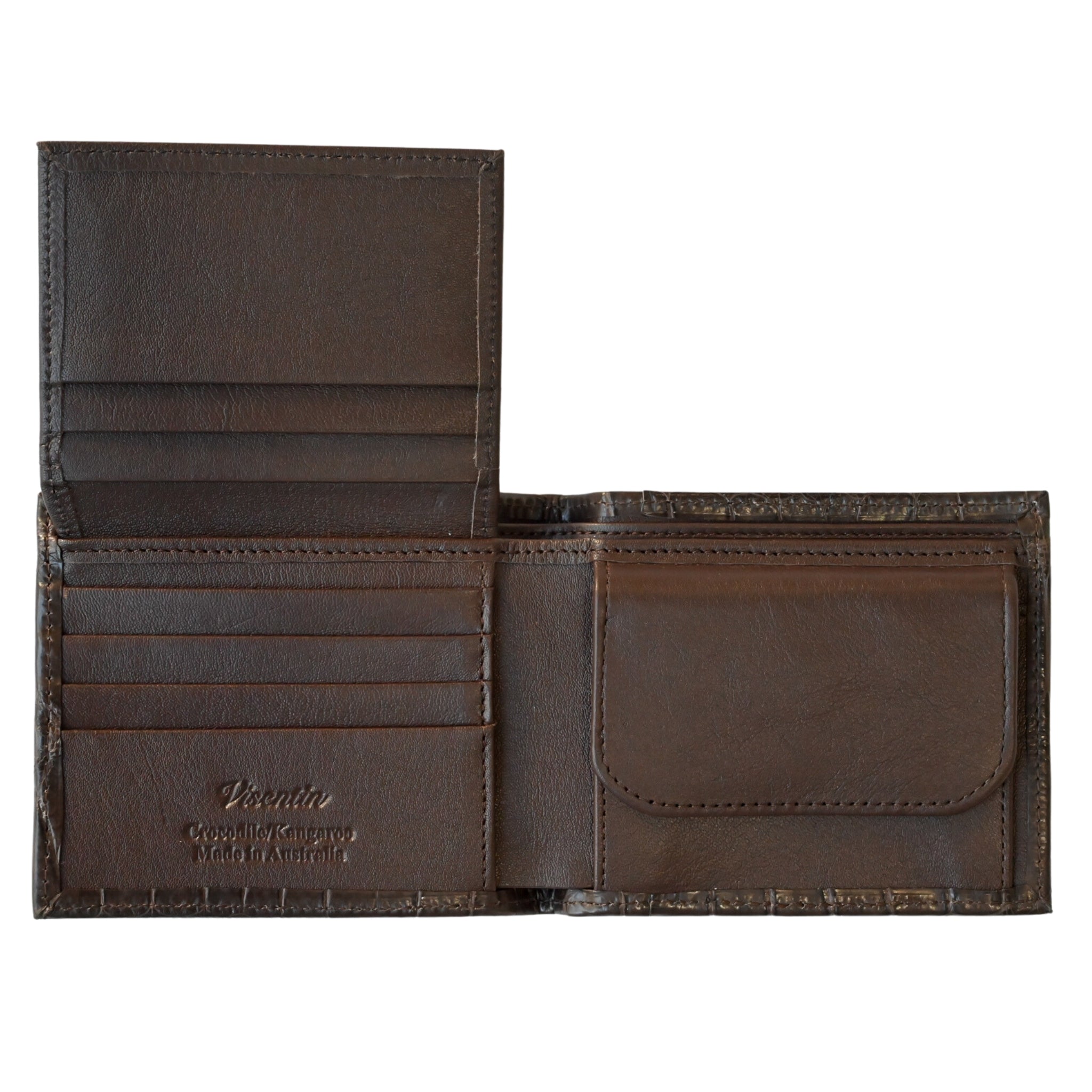 Brown Crocodile Leather Wallet