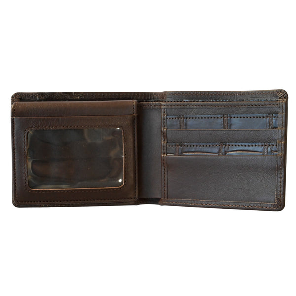 Brown Crocodile & Kangaroo Wallet