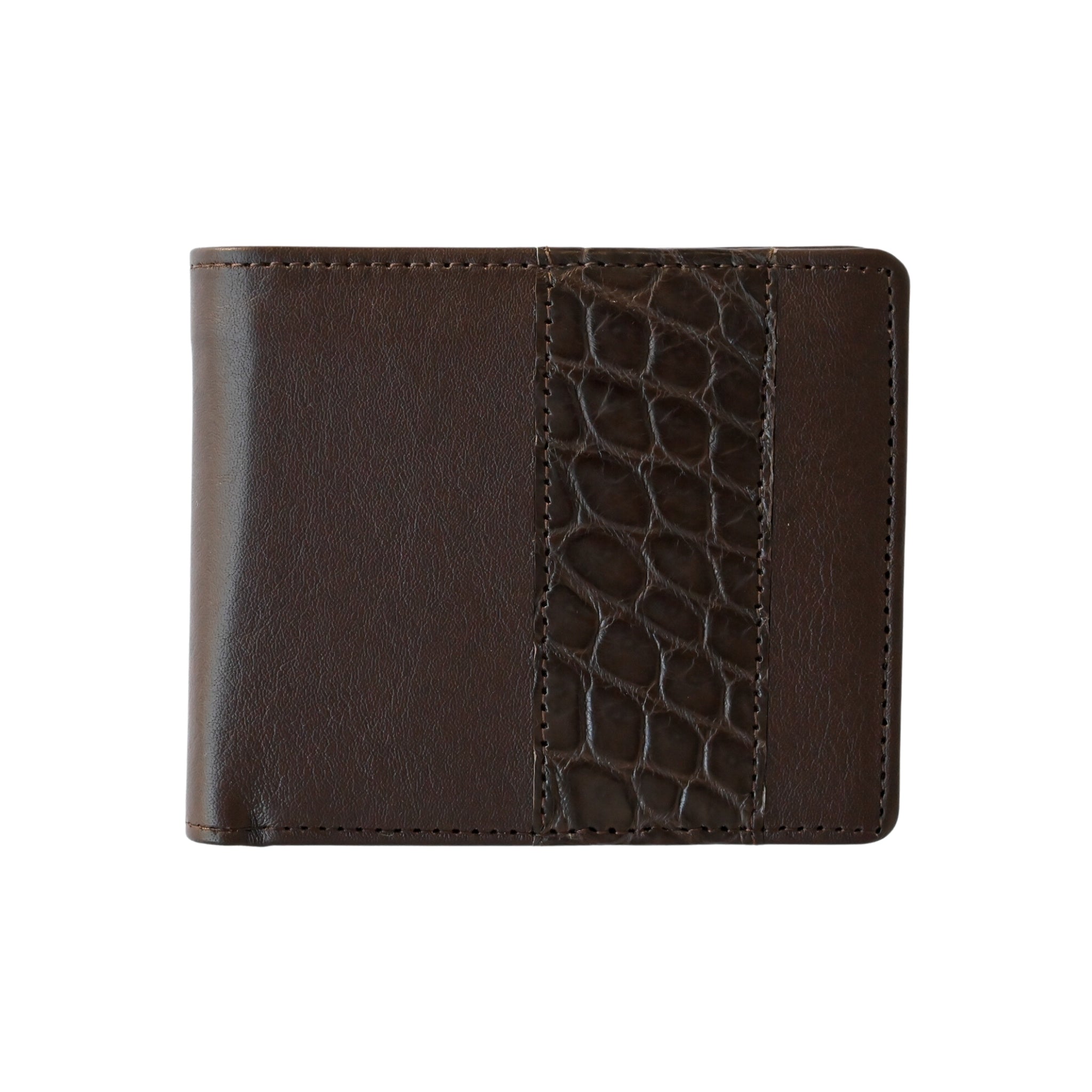 Brown Crocodile & Kangaroo Wallet