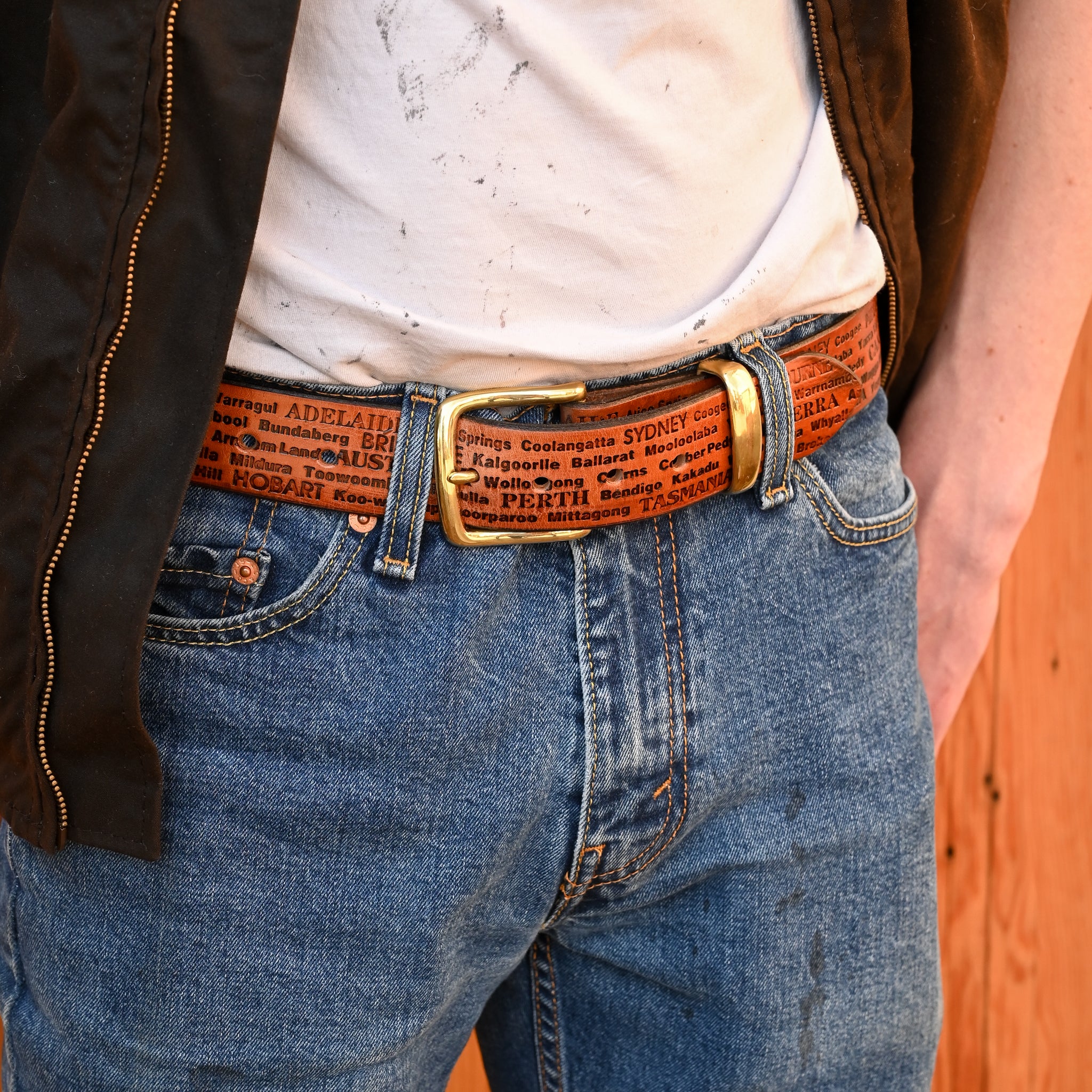 Australian Cities & Towns Embossed Belt