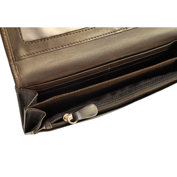 Cowhide Crocodile Long Wallet
