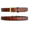 Brown Crocodile Hornback Belt