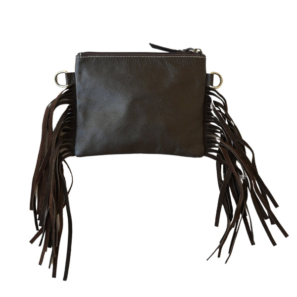 DAISY fringe crossbody clutch