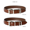 DARK TAN Dog Collars - 1 inch width