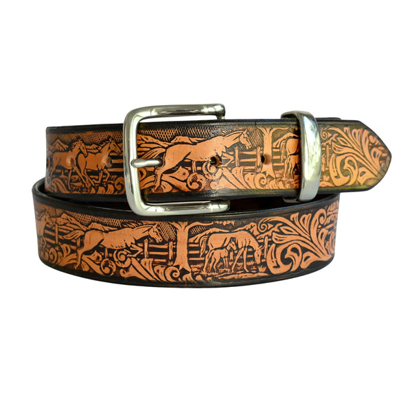 Brumby Embossed Belt