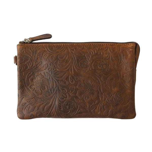 Floral Embossed Crossbody Bag