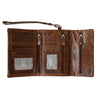 Floral Embossed Tri-Fold Soft Purse