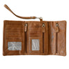 Floral Embossed Tri-Fold Soft Purse
