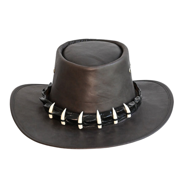 Hat Band | Crocodile Hornback | 6 Croc Teeth