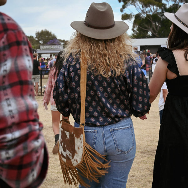 JESSIE Cowhide Fringed Bag