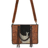 TULLY Large Cowhide Tooled Handbag