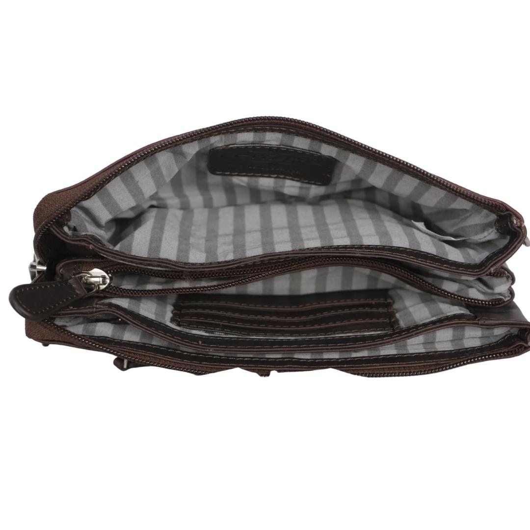 Floral Embossed Crossbody Bag