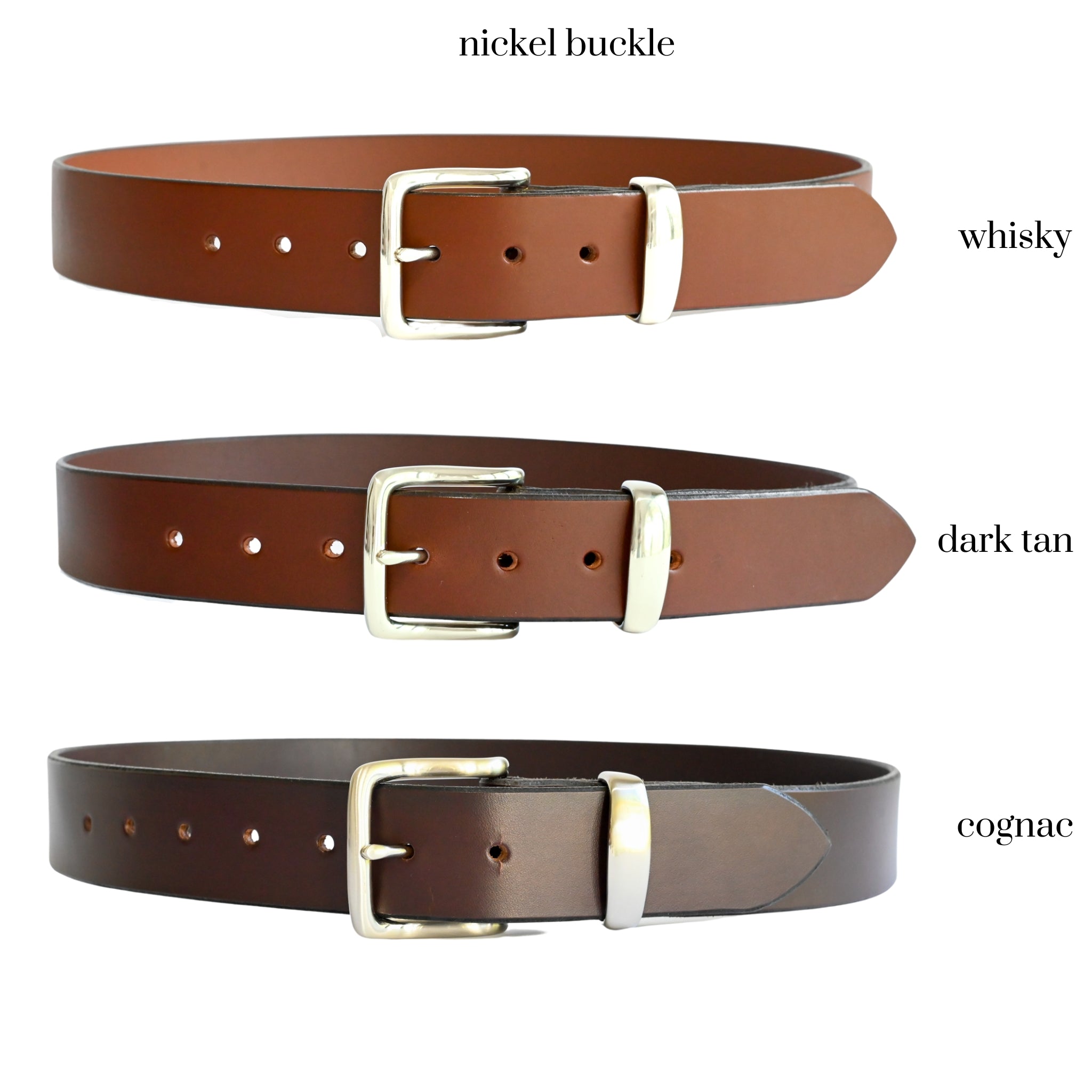 PLUS SIZE Classic Cowhide Belt 1 1/2