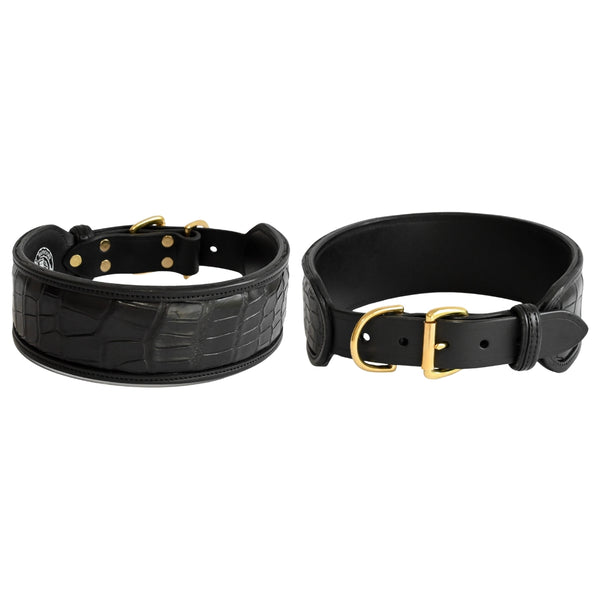 Crocodile Leather Dog Collar