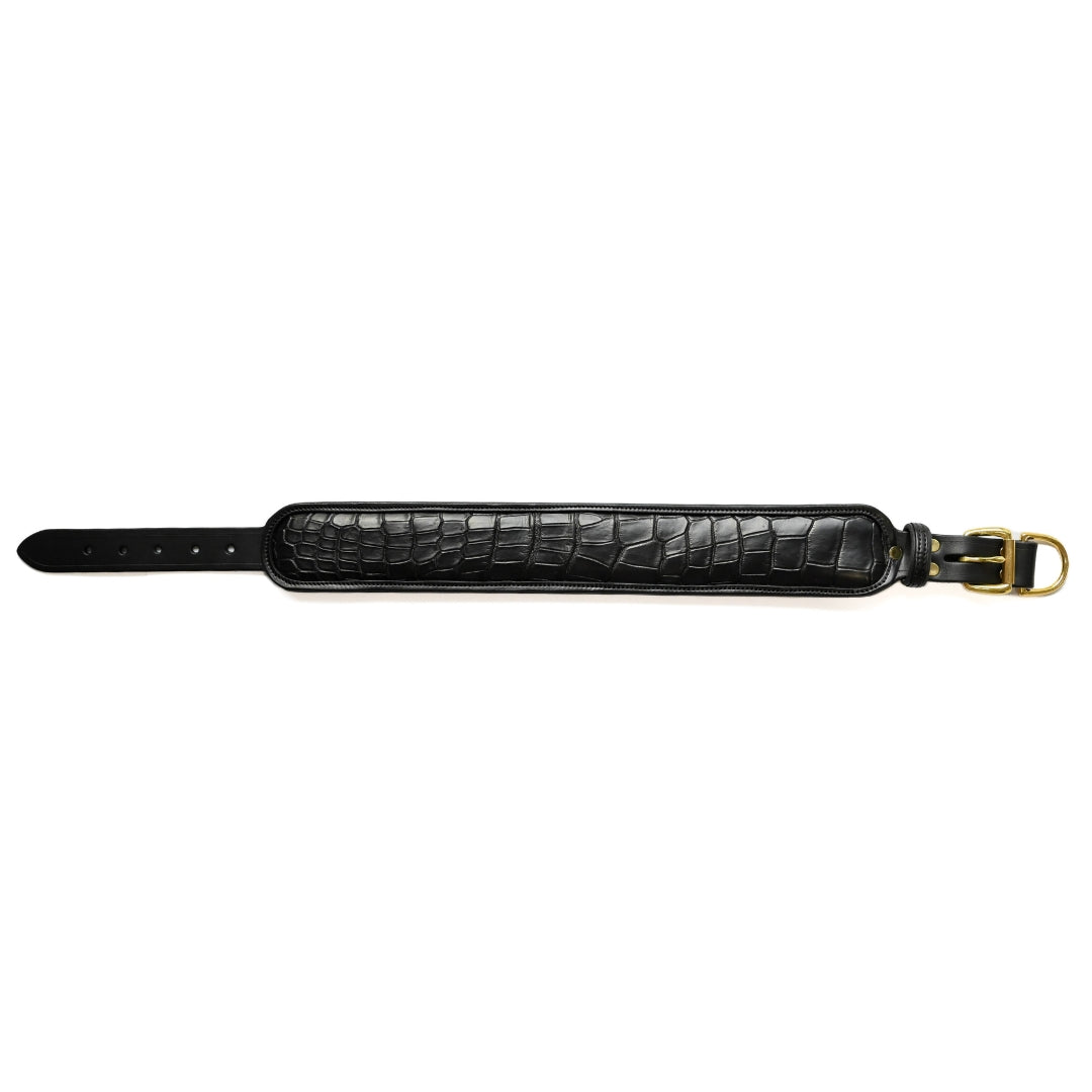 Crocodile Leather Dog Collar