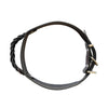 cowhide dog collar with plaited handle
