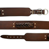 cowhide dog collar with plaited handle