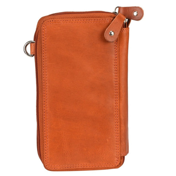 Oil Pull Up Wallet Shoulder Bag Rusty Orange