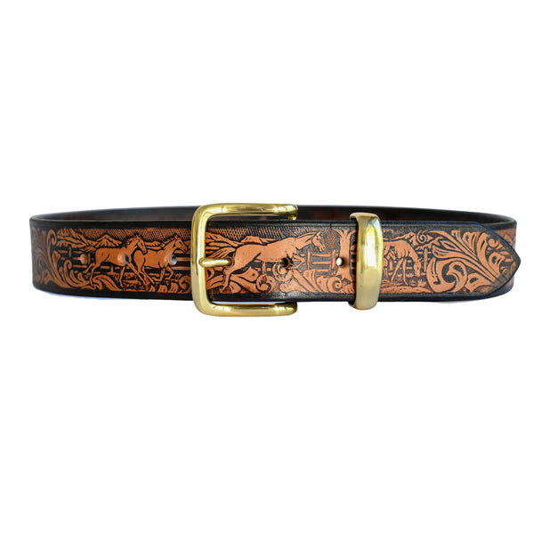 Brumby Embossed Belt