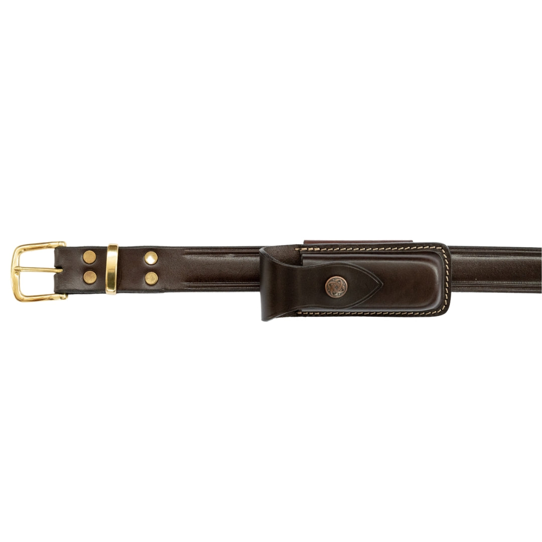 Leather Knife Pouch Brown on Belt