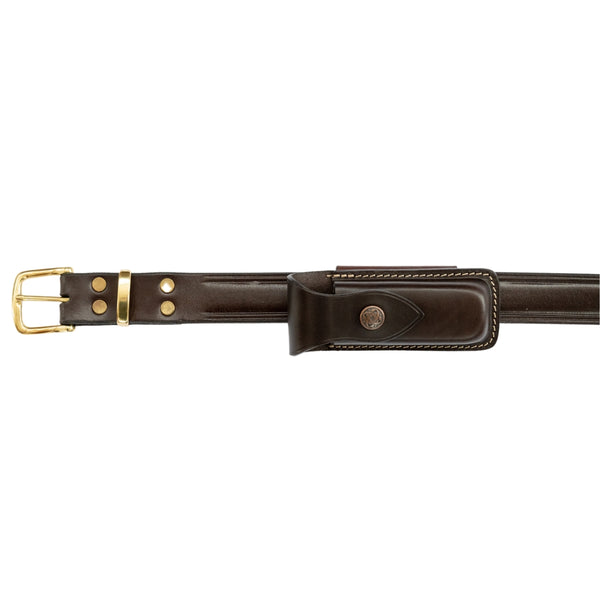 Leather Knife Pouch Brown on Belt