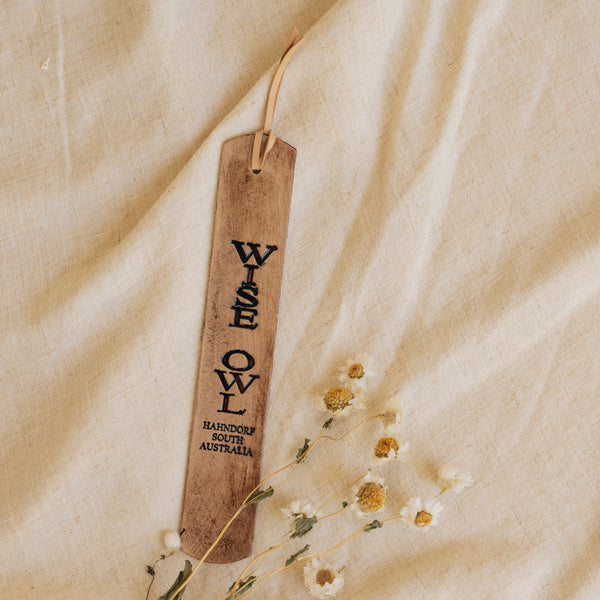 Wise Owl Leather Bookmark
