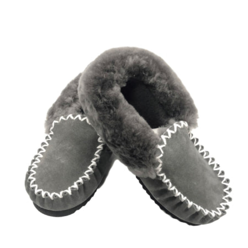 Koalabi Sheepskin Moccasins Grey