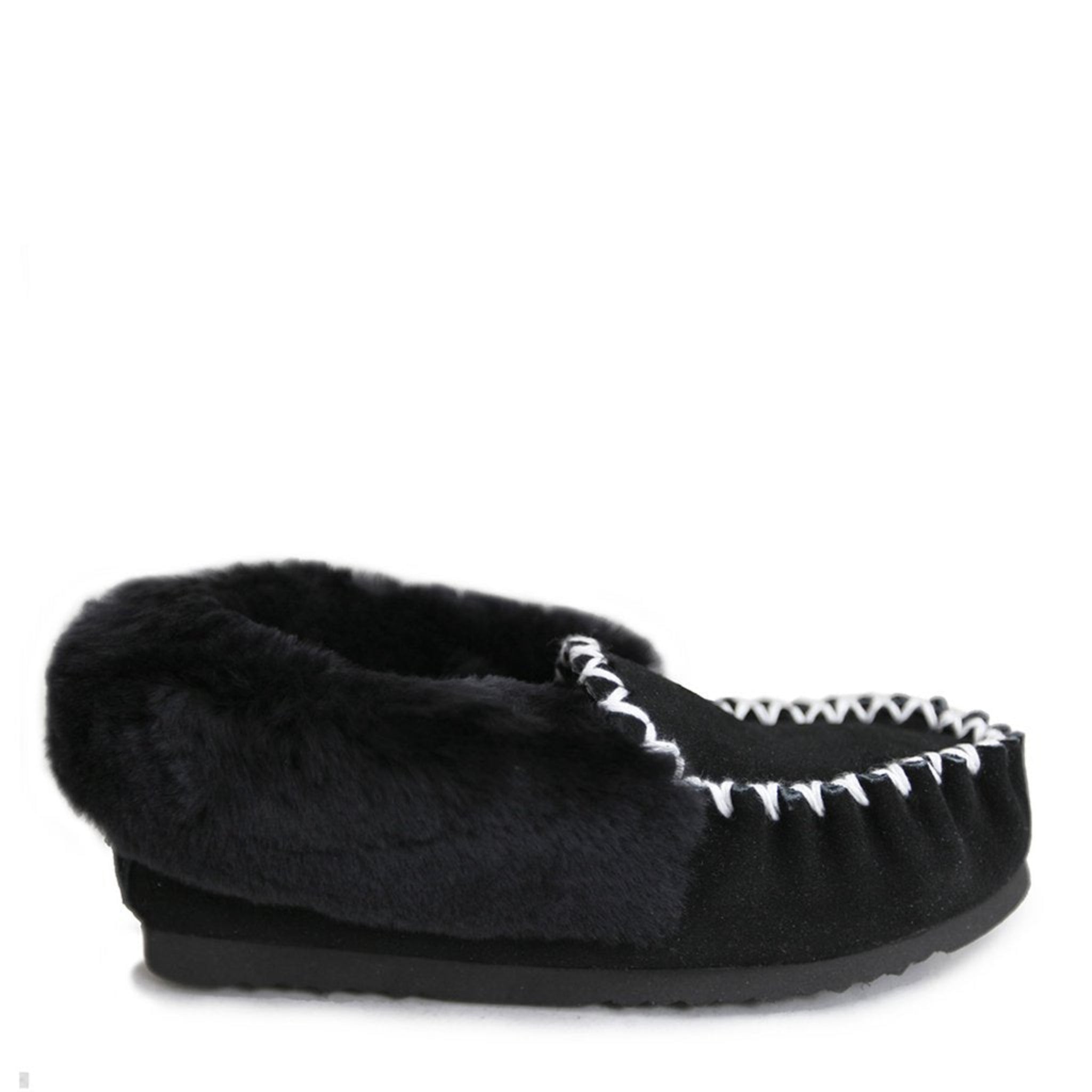 Koalabi Sheepskin Moccasins Black