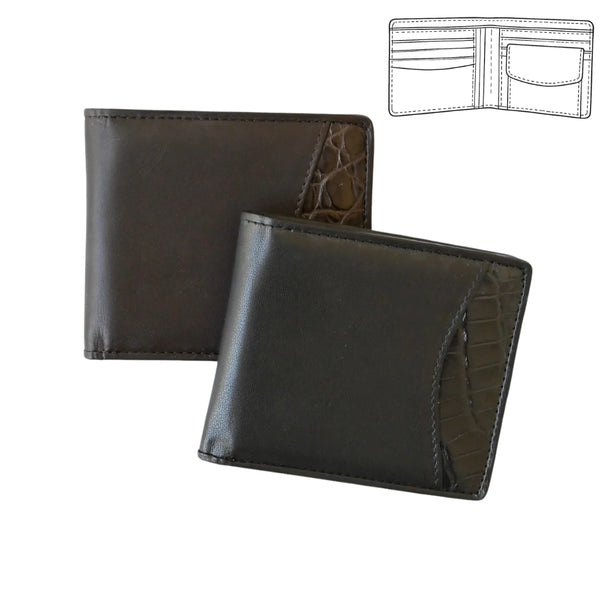 Adori Cowhide and Crocodile Wallet 1003
