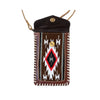 Phone Crossbody Bag - Aztec Print, Floral Tooled Leather