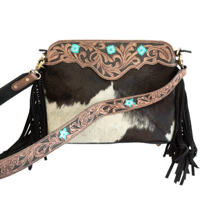 BOWEN Cowhide Crossbody Tooled Bag