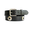 Black Leather Belt with Conchos