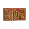 CACTUS cowhide tooled embossed ladies wallet
