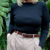 PLUS SIZE Classic Cowhide Belt 1" Whisky | Dark Tan | Cognac