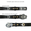 Black Leather Belt with Conchos, how to attach buckle