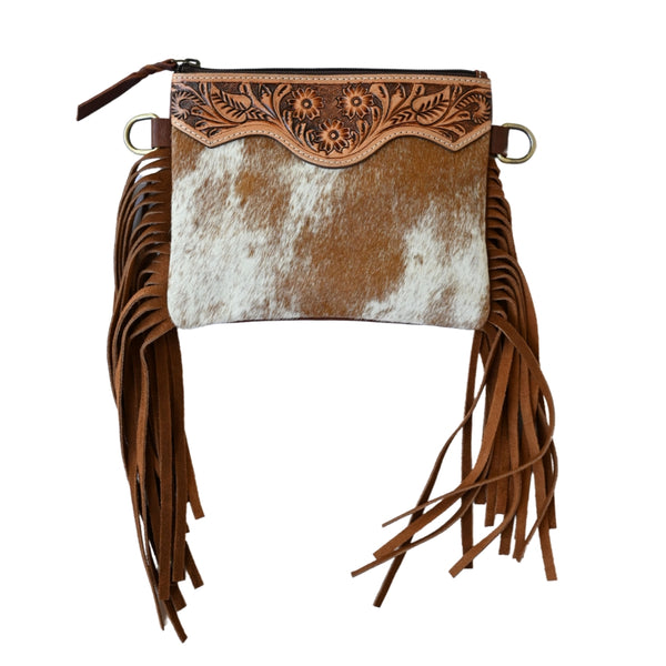 DAISY fringe crossbody clutch