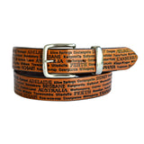 Australian Cities & Towns Embossed Belt