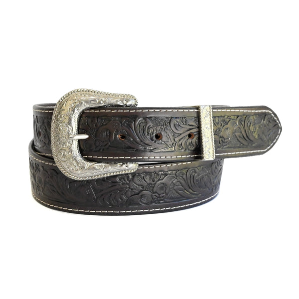 Embossed Belt - Floral and Horse Pattern