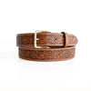 Embossed Belt - Floral and Horse Pattern