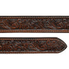 Dark Tan Embossed Belt