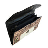 Feather Design Cowhide Tooled Ladies Wallet