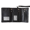 Floral Embossed Tri-Fold Soft Purse