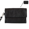 Floral Embossed Tri-Fold Soft Purse