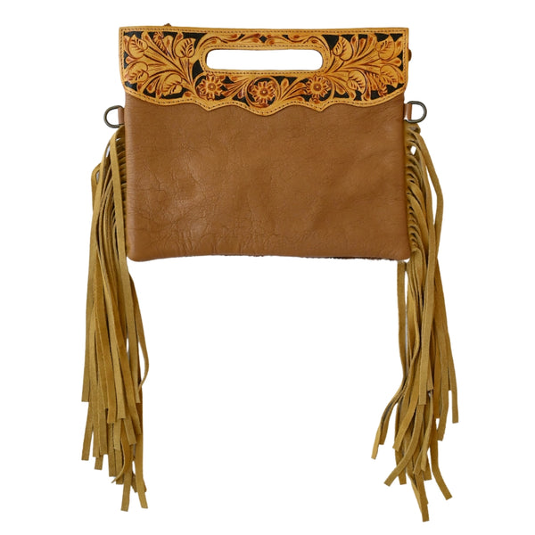 HARPER cowhide swing fringe bag